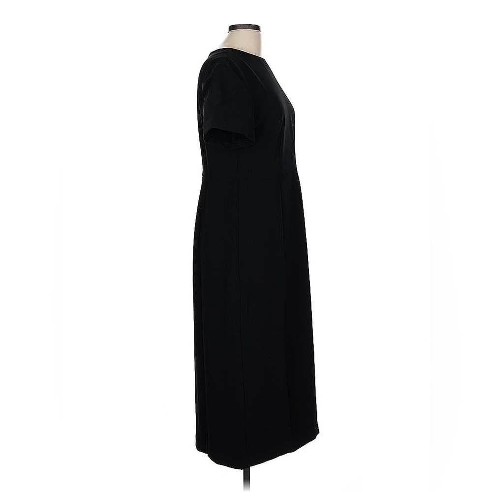 Ann Taylor Dropped Sleeve Black Sheath Midi Pencil Dress 10 - Picture 4 of 10